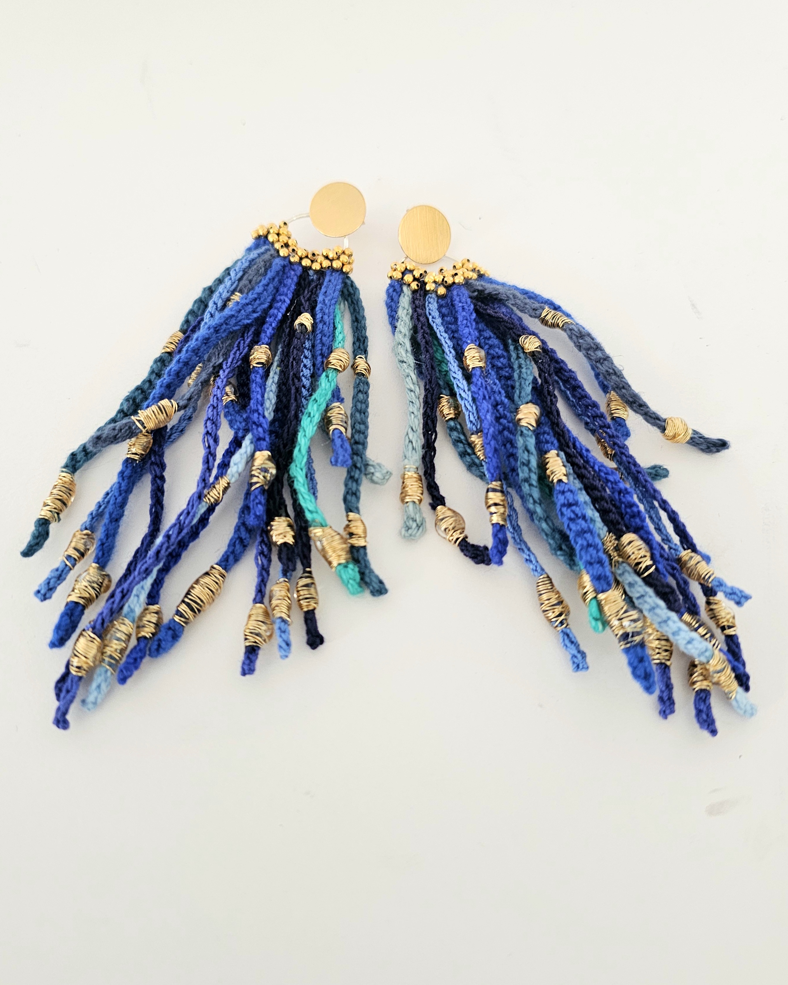 Aros Medusa - Cascada Azul - Joyería de Autor