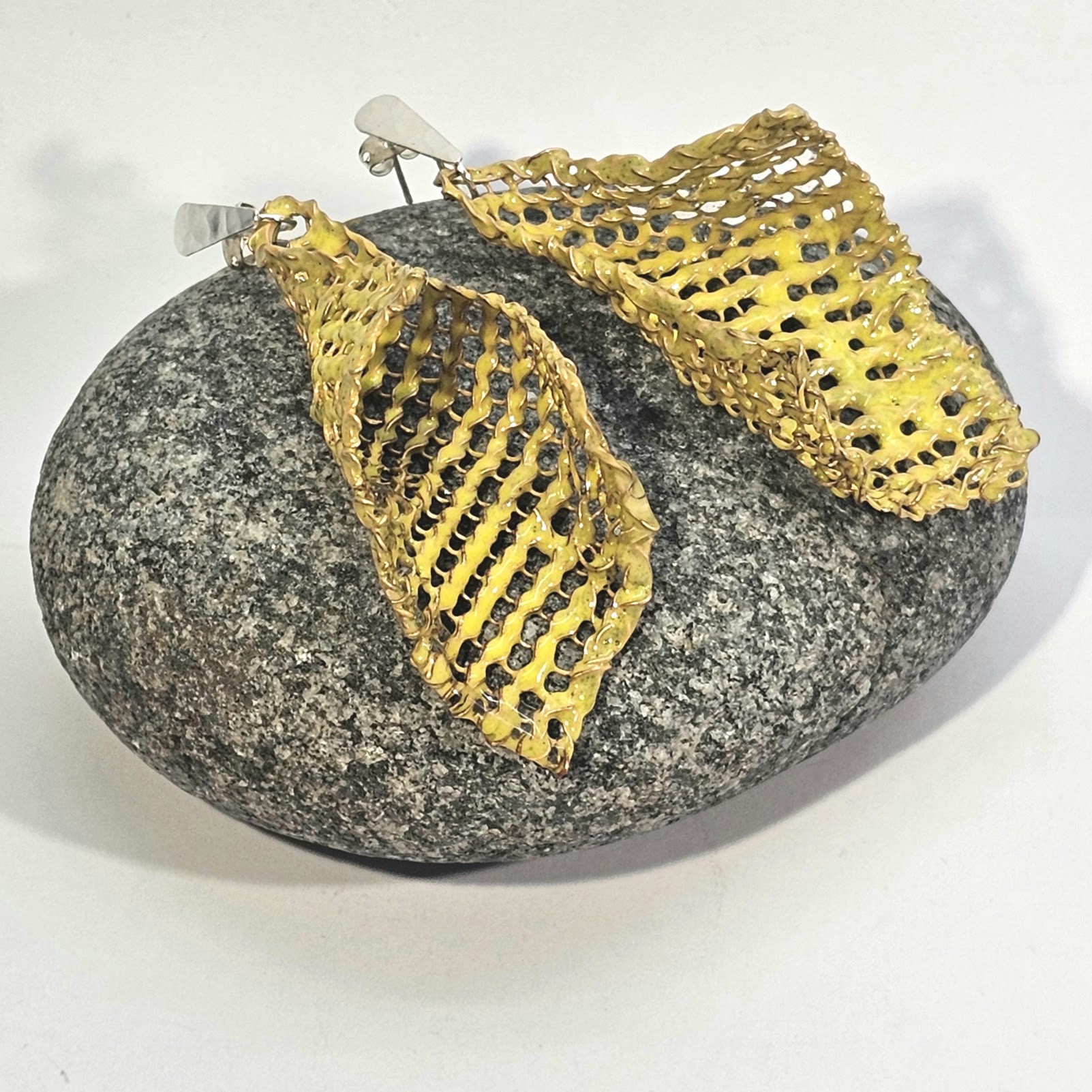 Aros Esferas Amarillas - Joyería de Autor